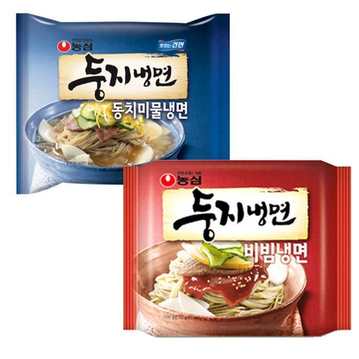 상세페이지참조 셀러허브 식품 [농심] 농심 둥지 비빔냉면 162g 4p x 2팩 + 둥지 동치미 물냉면 161g 4p x 2팩