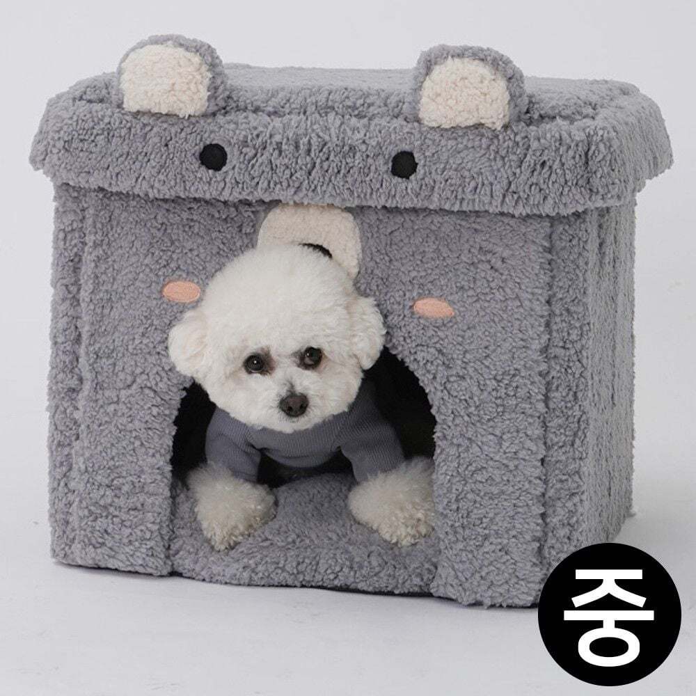 협력업체 지오벤처스 JMds 레드퍼피 강아지하우스 캣치치 하우스 (그레이) (중형)