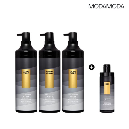 블랙 샴푸 300ml * 3병 + 100ml * 1병