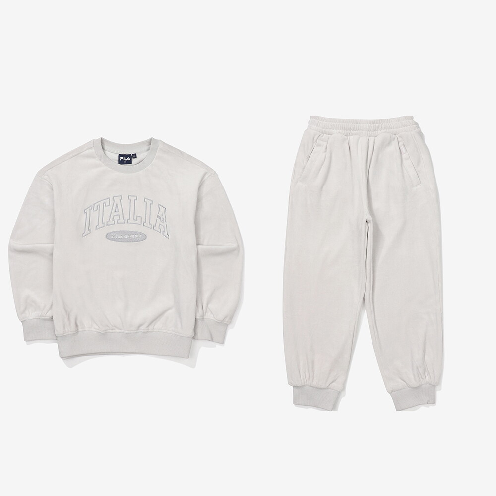 휠라 휠라 키즈 벨로아 맨투맨 팬츠 상하 세트 FK2FSF4201X LGY