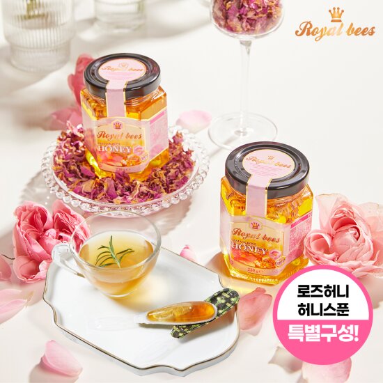 [더블]다마스크 로즈허니 12병(230g*3병*4박스)+로즈허니스푼 20개(8g*10개*2박스)