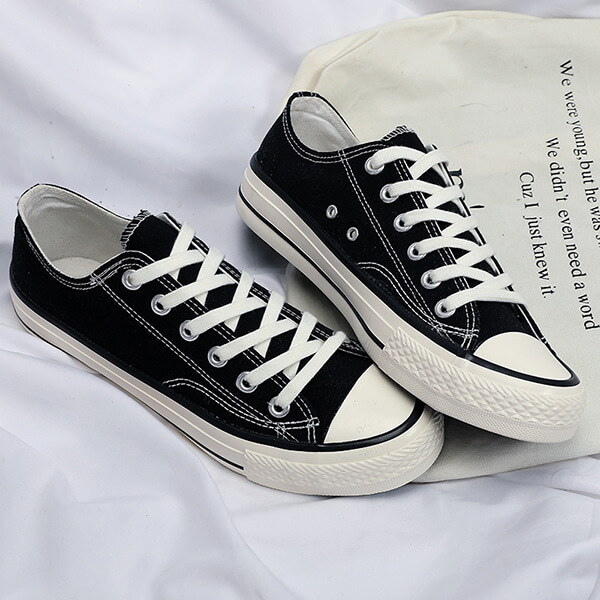 메이비누스 [하프클럽/메이비누스]4컬러 로우탑 캔버스화 베이직 스니커즈 운동화 (옐로우 블랙 화이트 블루)