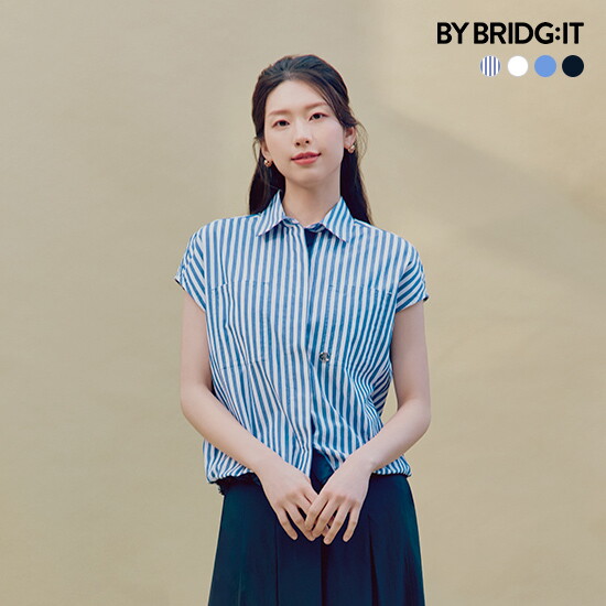 [바이브리짓]● 25SS 슬리브리스 스트링 셔츠 자켓 2종