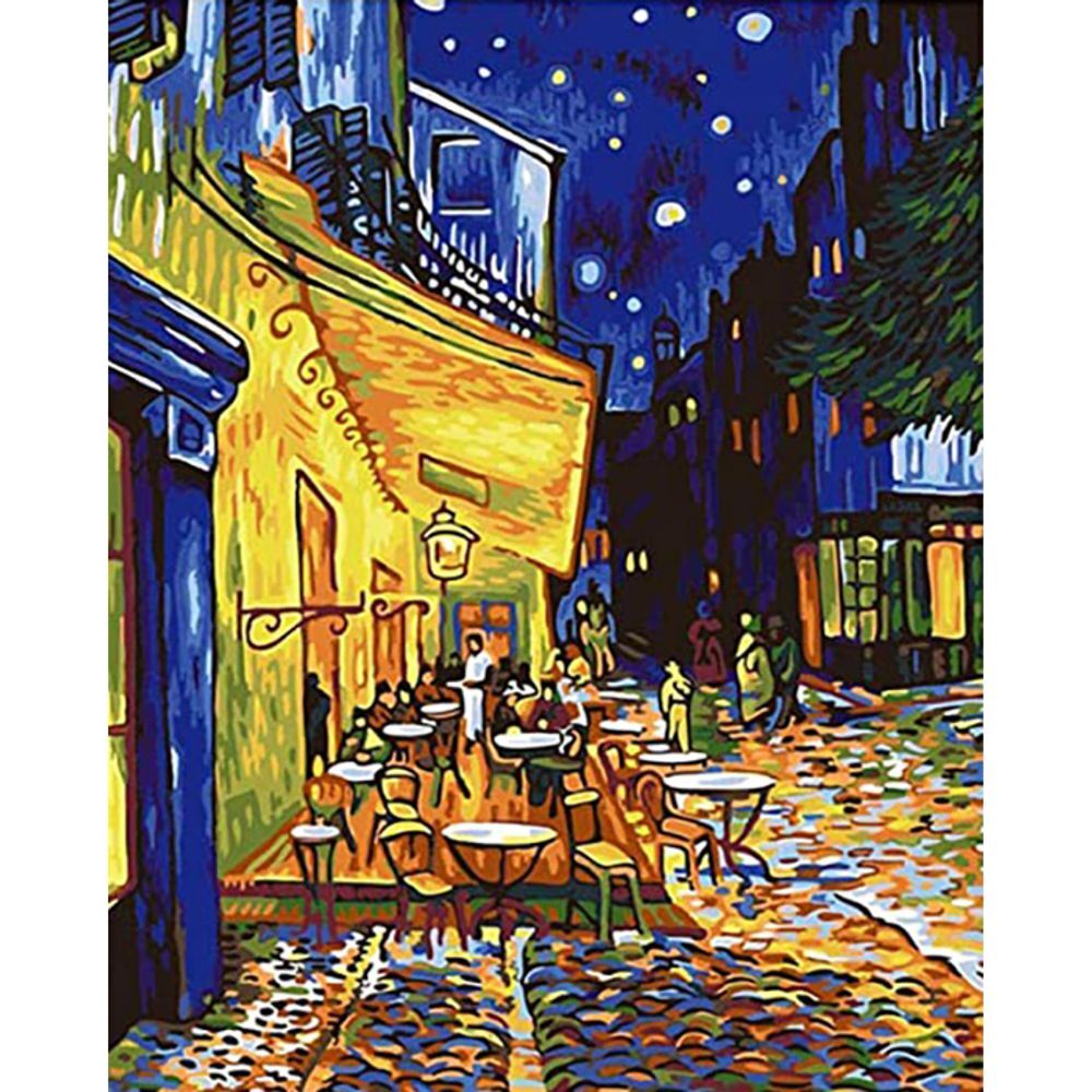 석진케이 서양화보석십자수 밤의 카페 테라스 (캔버스) 보석십자수 40x50 메탈투어