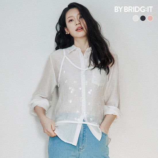 [바이브리짓](런칭가69,900원) (26SS) 크링클 시어 블라우스 3종(+이너 2종)