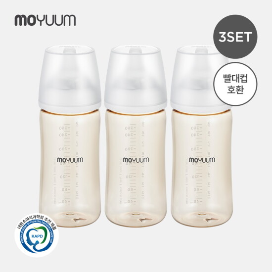 [모윰][모윰] 3세대 NEW PPSU 올인원 베이직 젖병 270ml 트리플팩