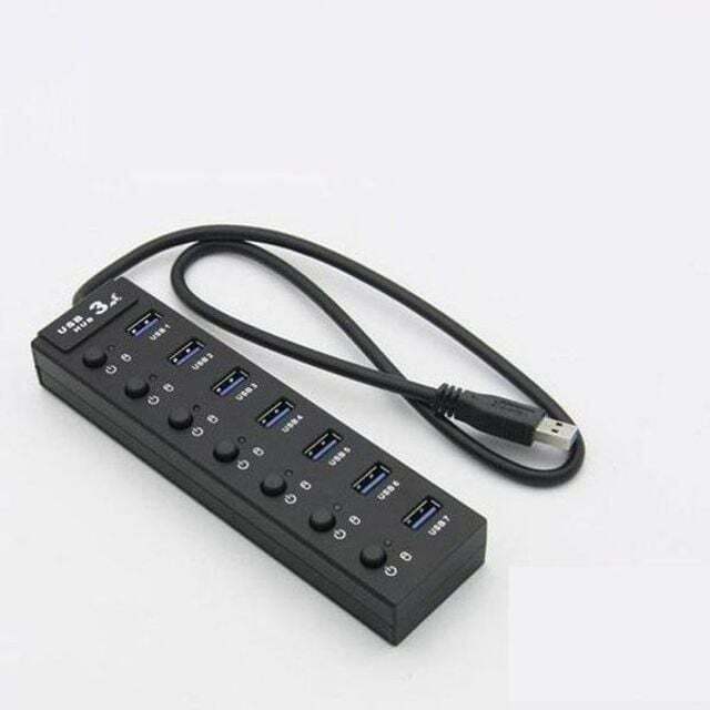 지오벤처스 공유기 3.0 허브 스위치 USB 7포트 분배기