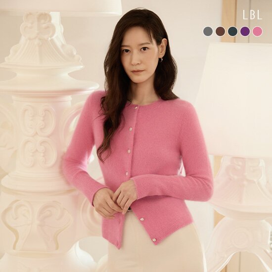 [LBL] 26FW 퓨어라쿤100 주얼버튼 가디건