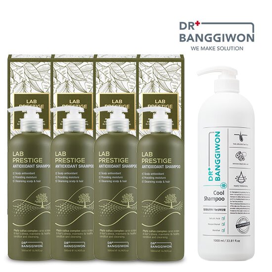 ★쿨샴푸구성/싱글★ 랩프레스티지 안티옥시던트 항산화 탈모샴푸 500ml*4개 + 쿨샴푸 1,000ml *1개