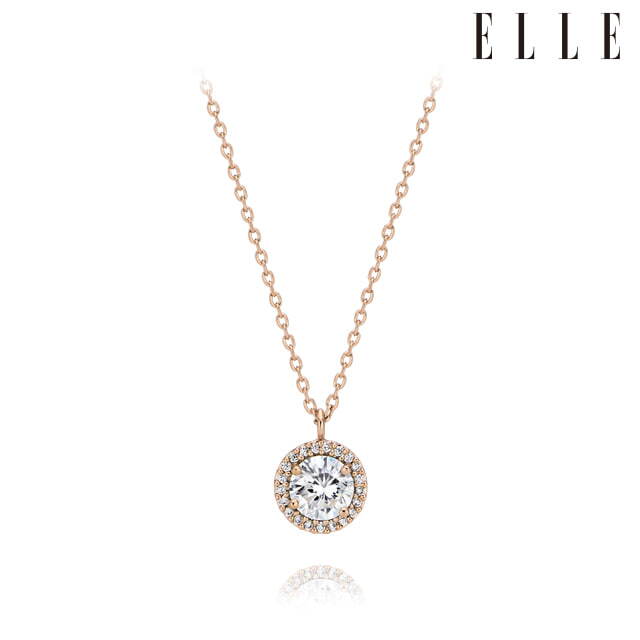 엘르주얼리 [엘르] 서클 큐빅 목걸이 ELBRNN203