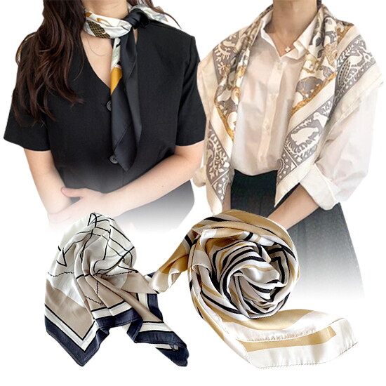 주식회사엔비 엔비 여성 쁘띠 사각 스카프 6900원 균일가