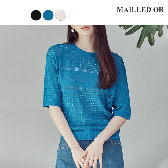 [홈쇼핑인기]마예도르 크로셰 하프슬리브 니트 1종