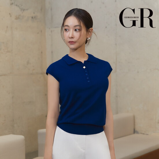 [조르쥬 레쉬](런칭가 69,900원) (25SS) 버튼 카라 캡슬리브 니트 4종