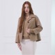 [로르 서울][최초가369,000원]브리티쉬 램스킨 절개 스티치 포인트 레더 자켓_KSJK250104