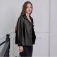 [로르 서울][최초가369,000원]브리티쉬 램스킨 절개 스티치 포인트 레더 자켓_KSJK250104
