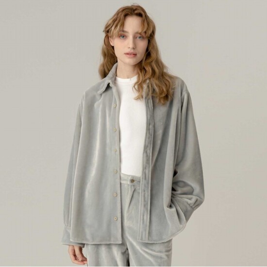 [몰리올리(본사)][최초가159,000원]레트로 퍼 셔츠_MW5SSH05X