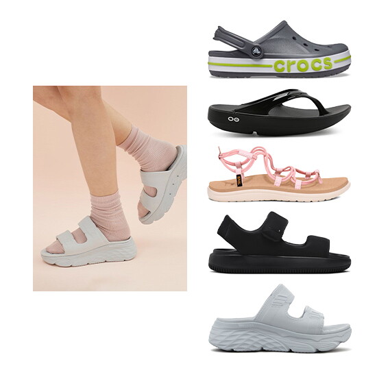 크록스 [메가썸머페스타] 나이키/스케쳐스/테바/크록스/우포스  여름 샌들 모음전 !!