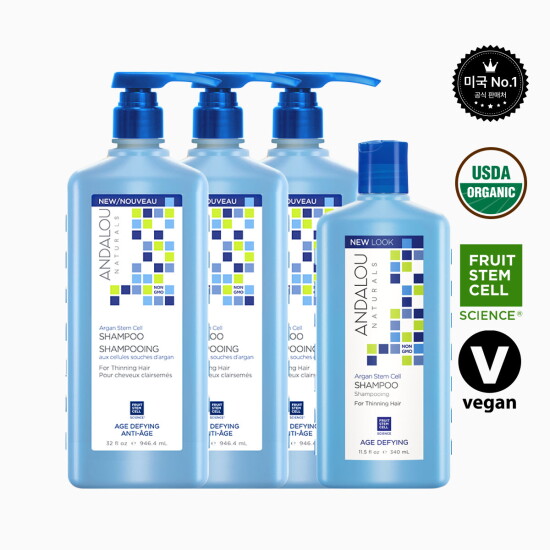 [안달로우 샴푸]안달로우 스템셀 두피 샴푸 특대용량 946ml 3통 + 340ml 중용량 1통