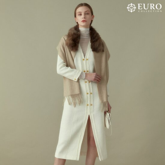 [EUROcollection]유로컬렉션 세이블 캐시미어100 숄 