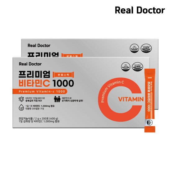 [리얼닥터]프리미엄 비타민C 1000 (2g × 200포 x 2박스)
