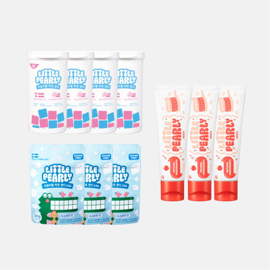 [리틀펄리][정상가 190,400원] 리틀펄리 신학기 매니아 PKG (락토 캔디 4개 + 라이트 캔디 3개 + 치약 3개)