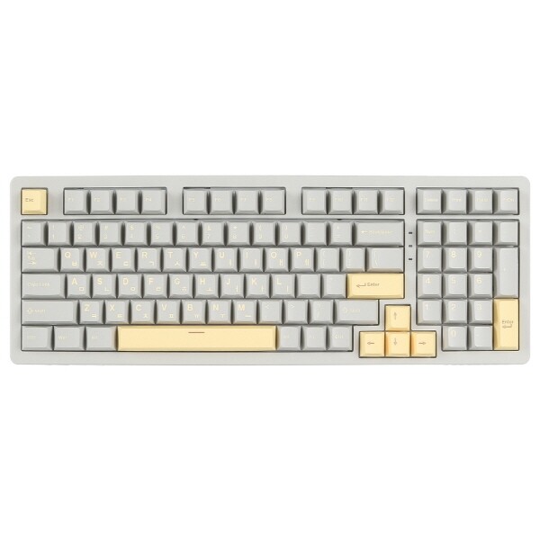 지클릭커 기타 지클릭커 WK98 8K 풀윤활 무선 블루투스 기계식 크레용 옐로우 (제주바다, 37g)