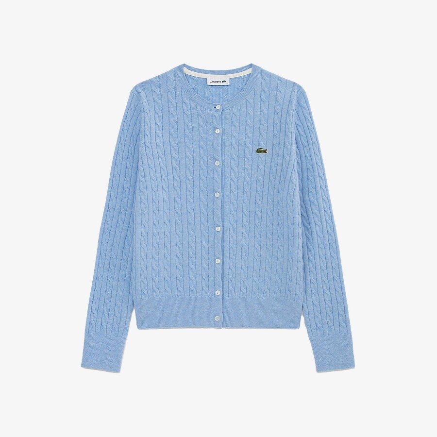 라코스테우먼(AVE) 여성 케이블 크루넥 가디건 AF092E-55N-HBP-IB-BON