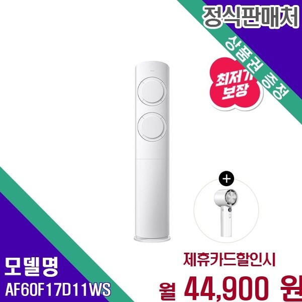 삼성전자 삼성 AI 무풍 비스포크 17평 스탠드 AF60F17D11WS 60개월 57900
