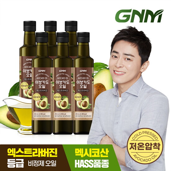 [GNM자연의품격][엘라이브특가][6병] 아보카도오일 엑스트라버진 (250ml X 6병)