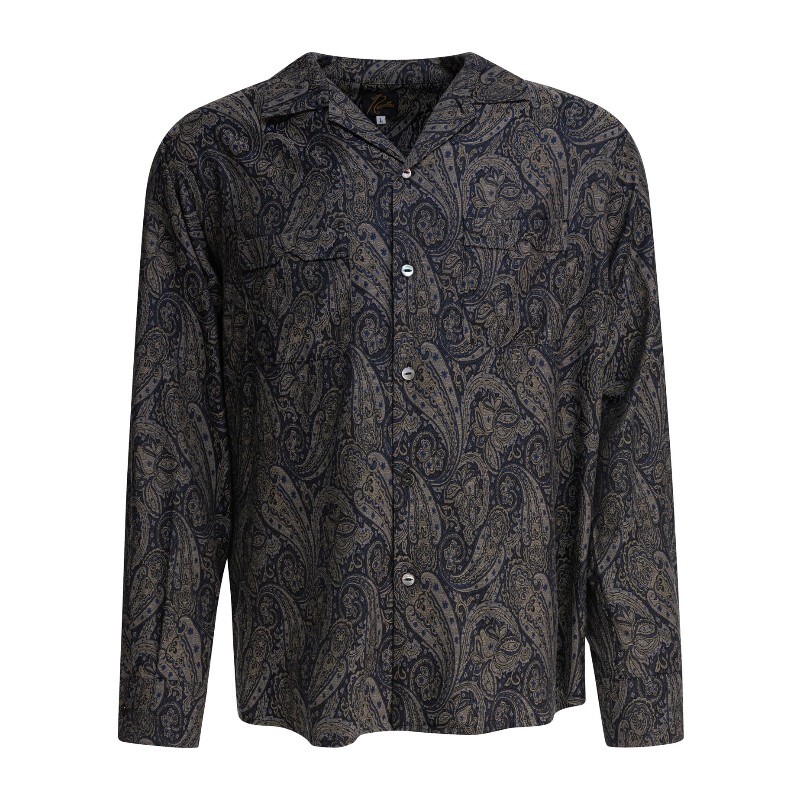 NEEDLES 니들스 니들스 원업 릴렉스 핏 캠프 칼라 셔츠 QV245APAISLEY BLUE