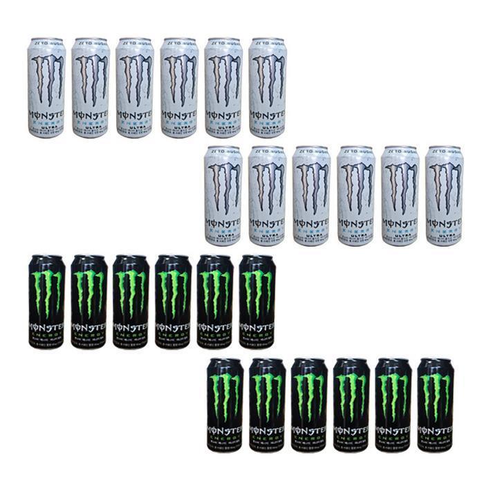 셀러허브 식품 무료배송 몬스터 에너지음료 오리지날(그린) 울트라(흰색) 반반 500ml 24개