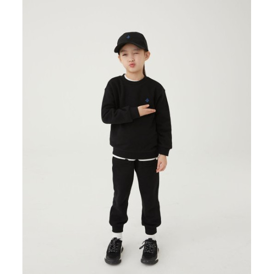 ○[얼킨] 리플렉티브 로고 오가닉 팬츠 크림, 블랙 Reflective Logo Organic Pants_Cream, Black