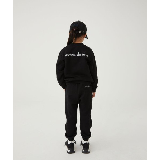 ○[얼킨] 리플렉티브 로고 오가닉 팬츠 크림, 블랙 Reflective Logo Organic Pants_Cream, Black