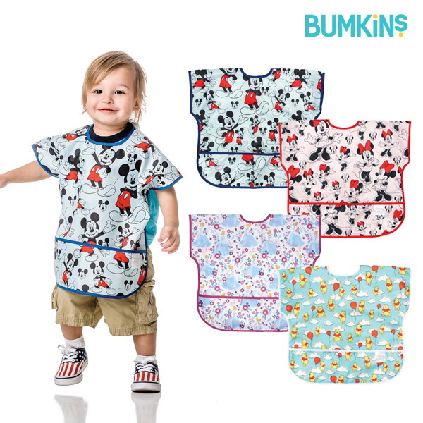 King Boy Baby Products Limited 범킨스 범킨스 디즈니 방수 반팔턱받이/이유식턱받이/미키미니푸우신데렐라