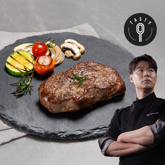 ◆최현석 한우 우둔 스테이크 150g*3팩 + 한우 설도 스테이크 150g*5팩 + 스테이크 소스 180g*1통