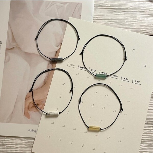 기타 [브이와이][VY] 여자 데일리 원석 원통 실 팔찌_A31197_18450650_588847