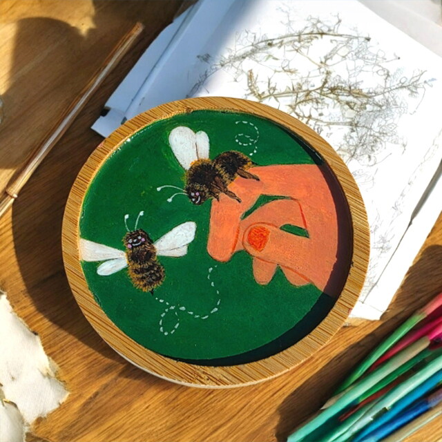 에듀팜 에듀팜 멸종위기종 곤충 우드 티코스터 키트 인테리어소품 컵받침 만들기 세트