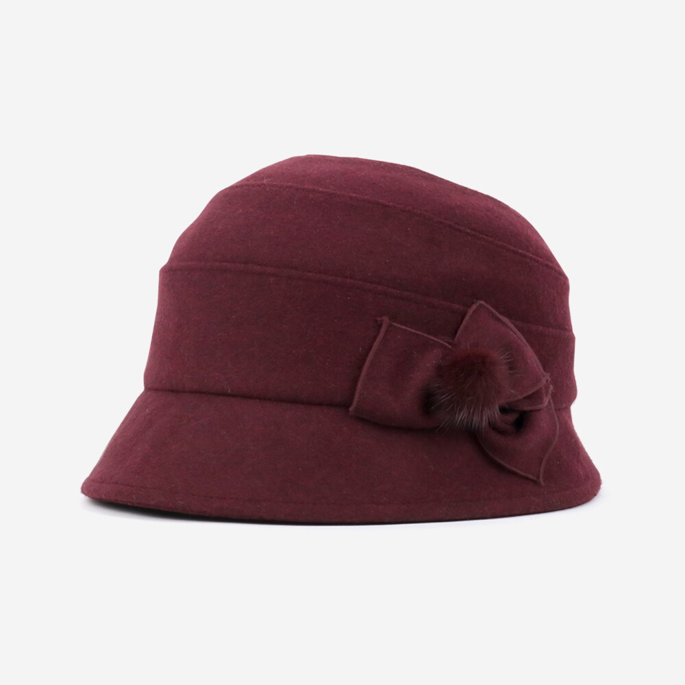 닥스_모자 여성 밍크방울 장식 벙거지 DK28WBI003