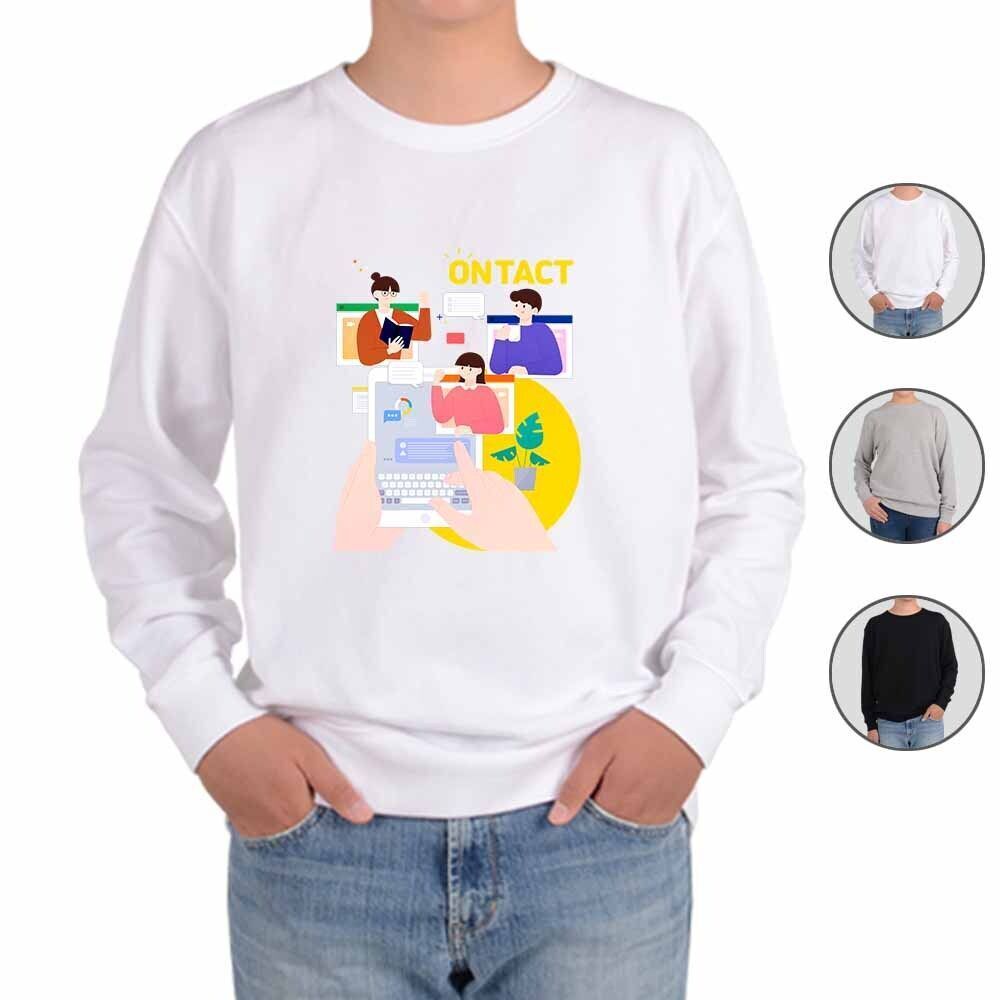 지오벤처스 맨투맨 전색상 스마트러닝 온택트 프린트셔츠