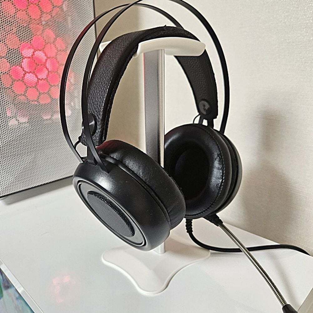 에이치플러스몰 탁상용 헤드폰 헤드셋 거치대 받침대 PC방 사무실