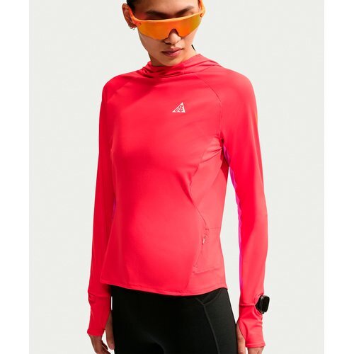 제조사: Nike. Inc / 수입처 : 나이키코리아(유) 나이키 매장정품 나이키 IO9756 696 ACG UV 차단 후드 트레일 러닝 미드 레이어 탑 W 라이트 크림슨:데저트 핑크:서밋 화이트 상의 6686195