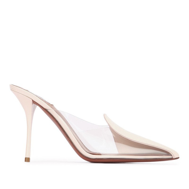 ALAIA 알라이아 알라이아 포인티드 토 트랜스페어런트 패널 뮬 90 AA3M094CK150 420