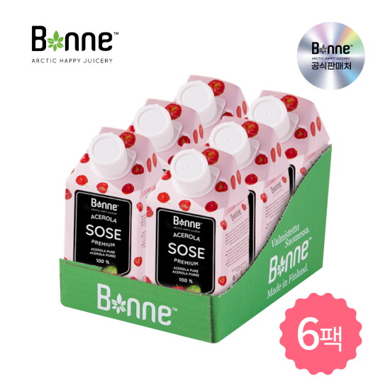 [본네][본네]프리미엄 아세로라 퓨레 주스 500ml 6개입