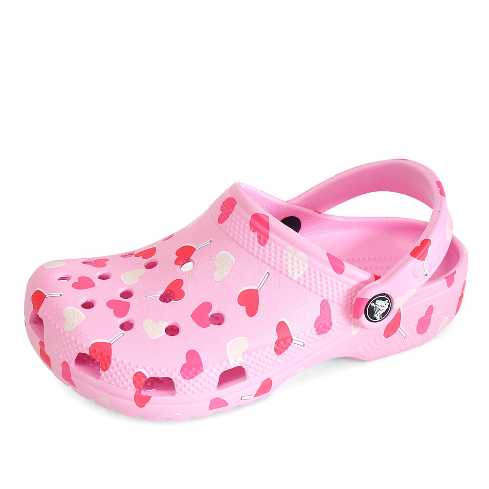 크록스 크록스 클래식 발렌타인데이 여성 클로그 샌들 슬리퍼 핑크 209754-6S0