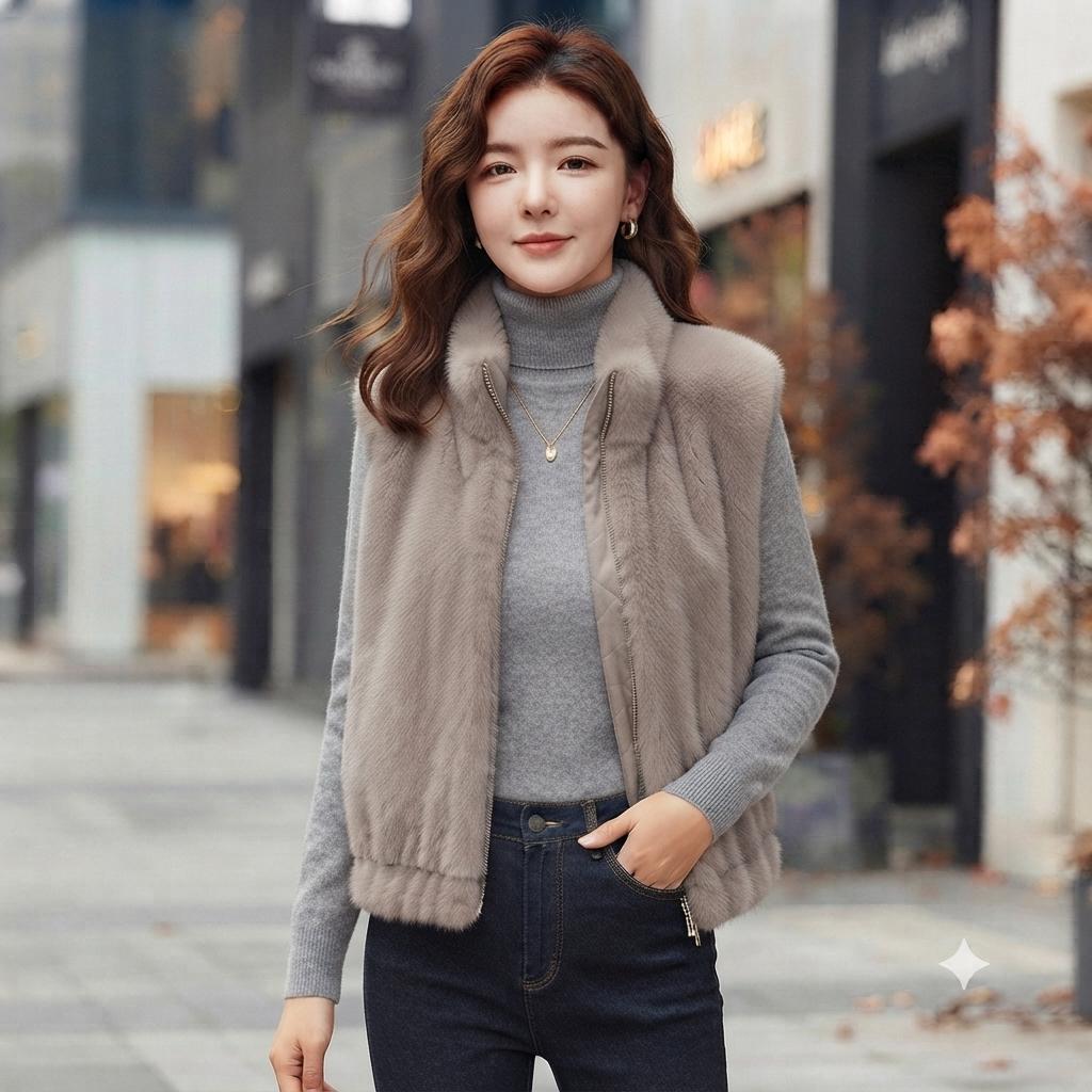 지고트 하이넥 에코퍼  퀄팅 양면 베스트 (JSCE3FSR11)
