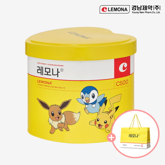 [레모나][경남제약] 포켓몬 에디션 레모나산 (2g x 70포) + 쇼핑백