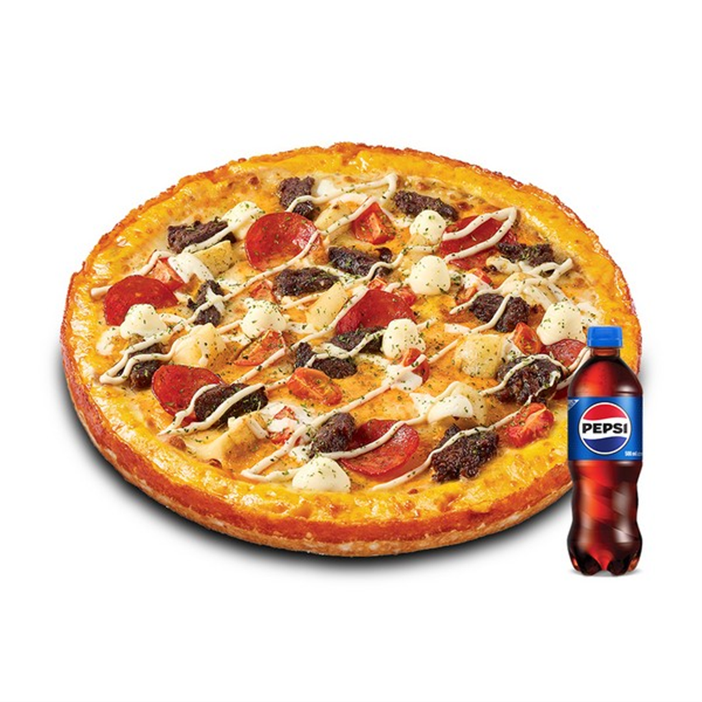 스마트콘 미스터피자 (미스터피자) 치즈블라썸스테이크M+콜라500ML