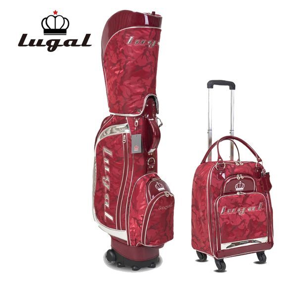 (주)에스브릿지 하프클럽(레저) [하프클럽/기타]루갈 경량 바퀴형 레드 캐디백 보스턴백 세트 남성용 여성용 커플 국내 생산 P