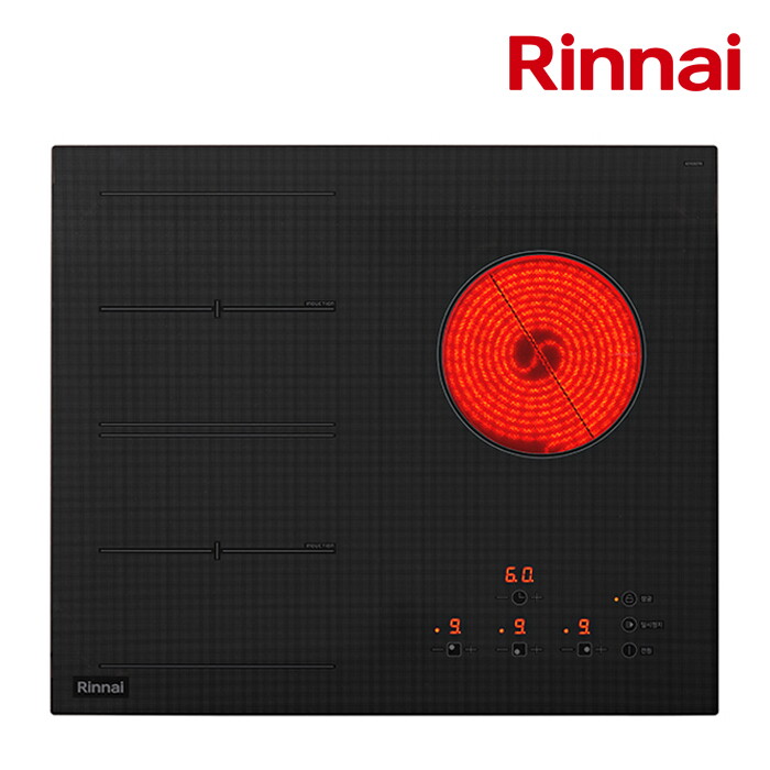 린나이 린나이 린나이 3구 빌트인 전기레인지 인덕션 하이브리드 (인덕션+하이라이트)