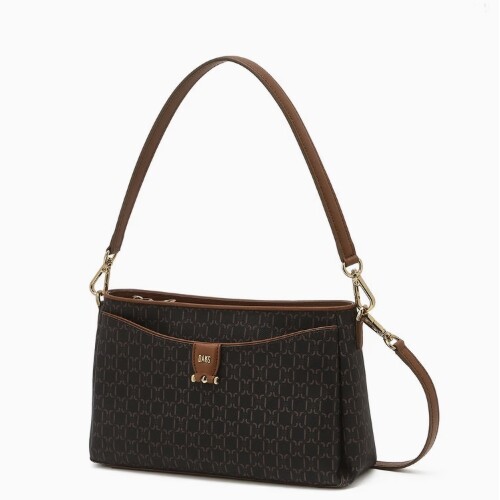 DAKS bag [AK분당점] [닥스핸드백] 브라운 패턴 가죽 숄더백DCBA5F871W3